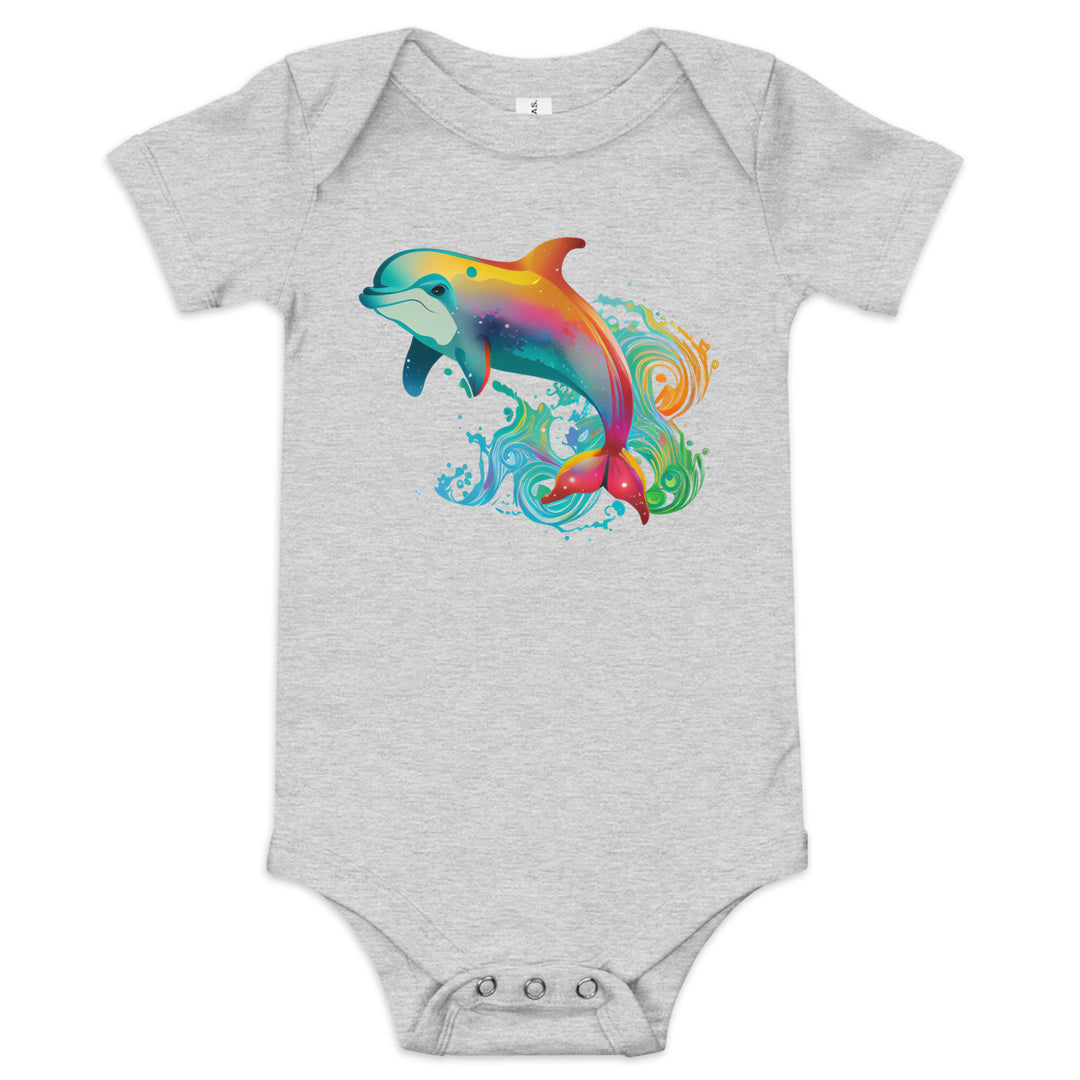 Baby short sleeve one piece dolphin 7