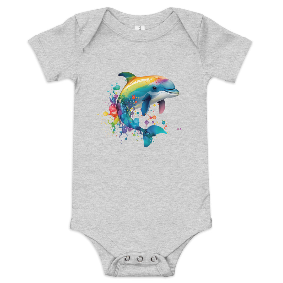 Baby short sleeve one piece dolphin 1