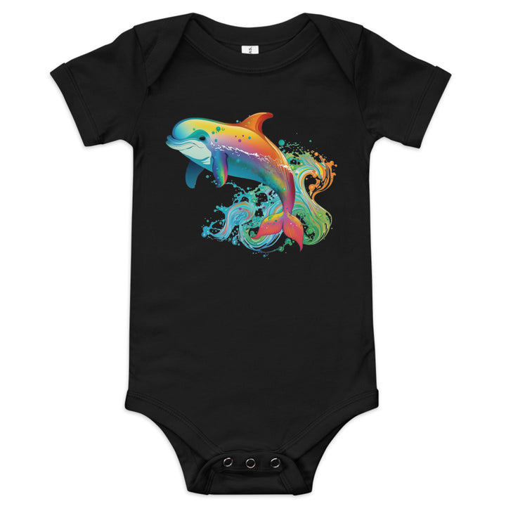 Baby short sleeve one piece dolphin 2