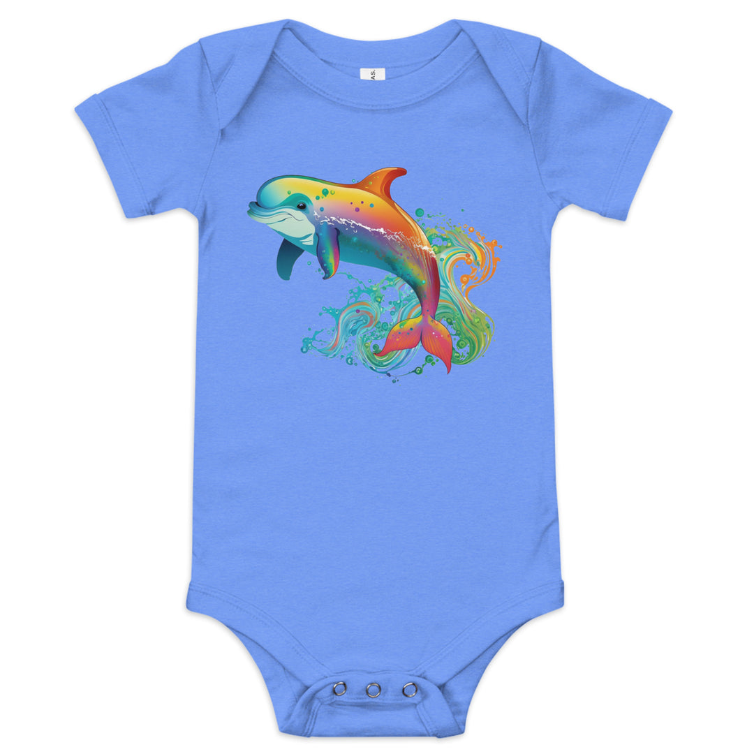 Baby short sleeve one piece dolphin 2