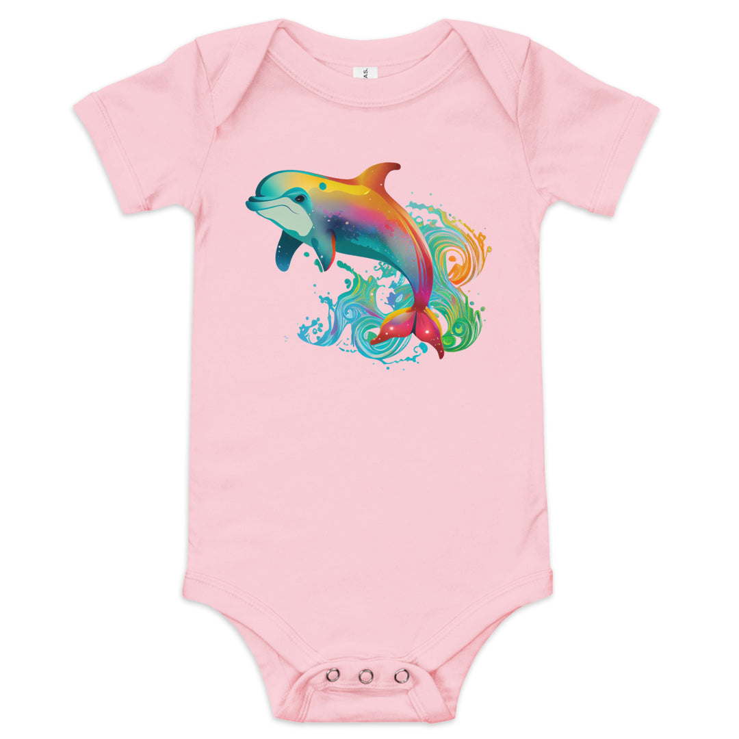 Baby short sleeve one piece dolphin 7