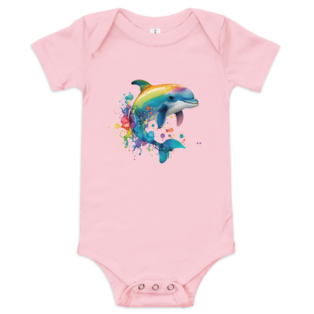 Baby short sleeve one piece dolphin 1