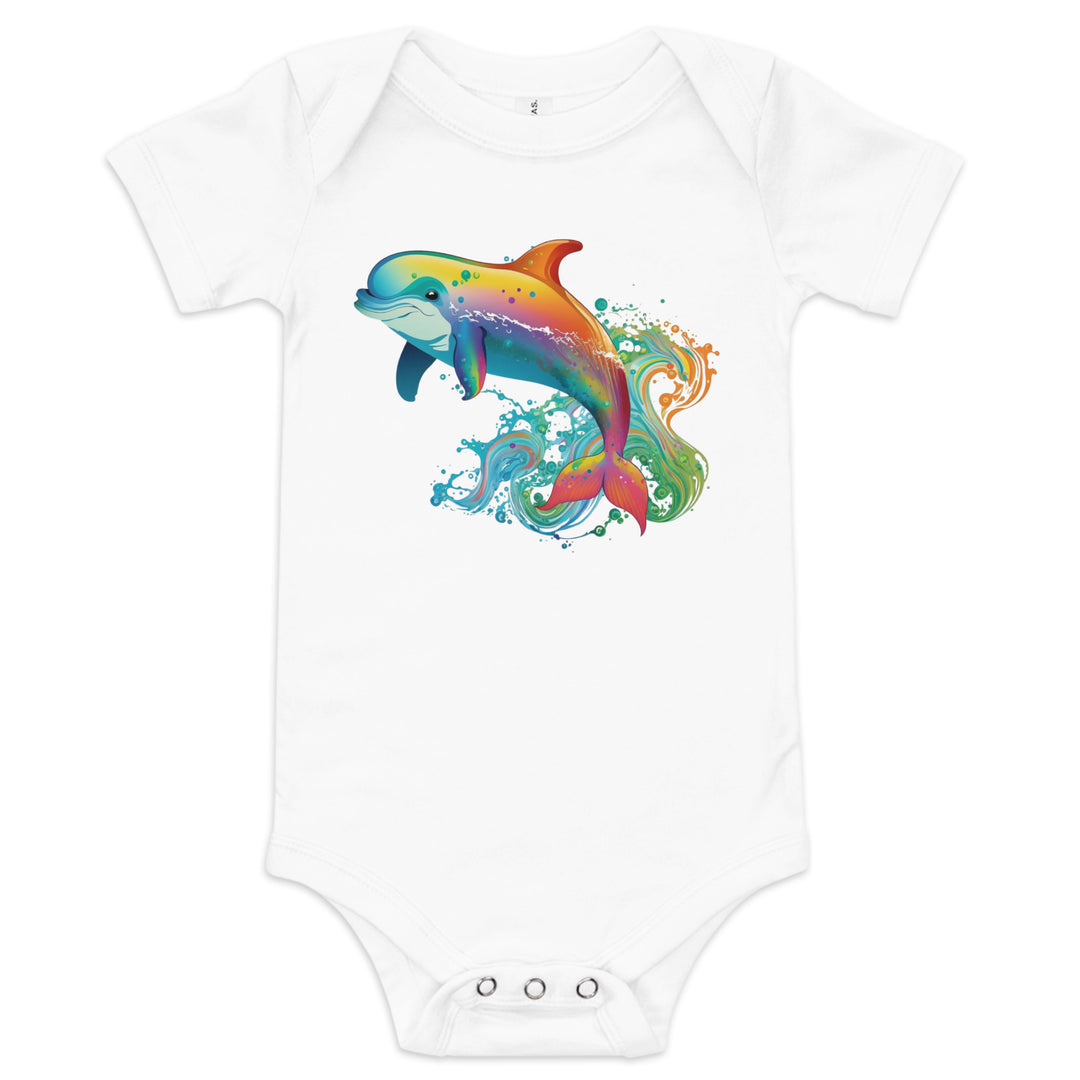 Baby short sleeve one piece dolphin 2