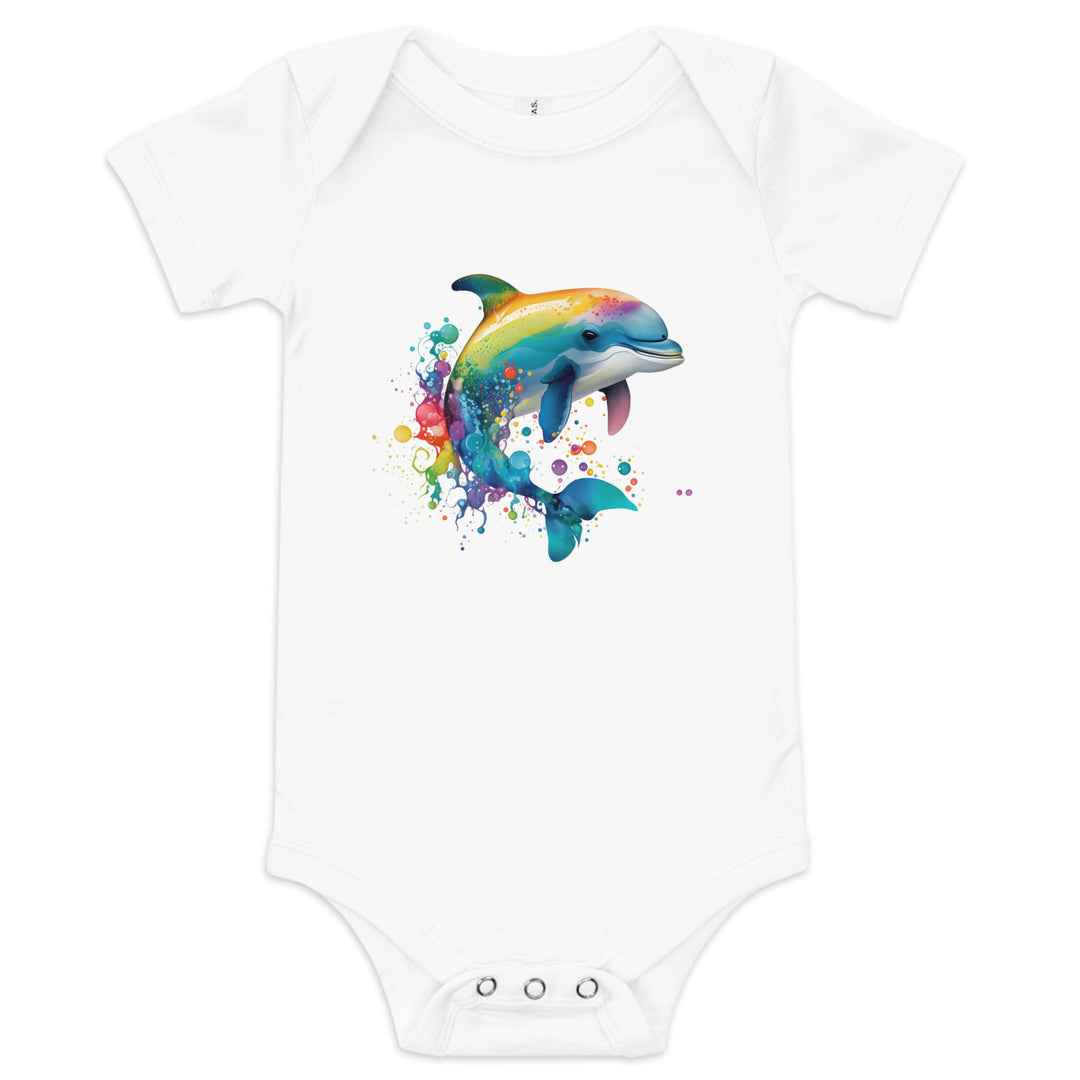 Baby short sleeve one piece dolphin 1